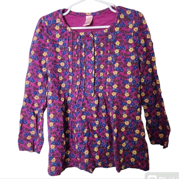 Penny Candy Girls' Floral Long-Sleeve Top - Size 4 - Picture 1 of 4